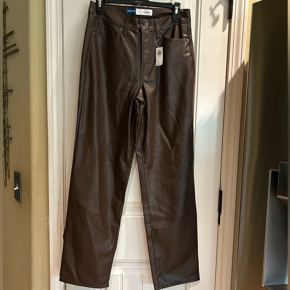 Old Navy High Rise OG Loose Faux Leather Pants